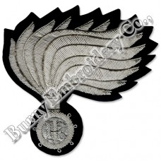 Italy Silver Bullion Blazer Hands Embroidery Cap Badges